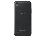 Tył czarnego telefonu LG X power 3 z aparatem i logo LG.