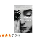 Okładka książki "Mi sombría Vanessa" z motylem na twarzy. Historia o mrocznej Vanessie.