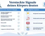 Objawami niedoboru witaminy D mogą być zmęczenie, bóle kości, problemy z nastrojem, wypadanie włosów. Przyczyny to m.in. brak słońca, problemy z wchłanianiem, choroby nerek, dieta.