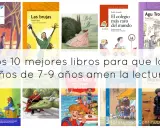 Colección de portadas de libros infantiles, incluyendo "Las brujas" y "Agu Trot", ideales como libros para niños de 7 años que fomentan el amor por la lectura.