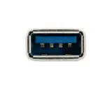 Port USB 3.0 avec son intérieur bleu distinctif, un indice visuel du code couleur USB pour une connexion rapide.