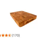 Massives Holzbrett aus Eichenholz, ideal für die Küche. Mit Griffmulden und einer robusten Oberfläche.