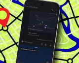 Telefon pokazuje, jak wysłać pinezkę z telefonu. Widoczna jest mapa z zaznaczoną lokalizacją i opcją udostępniania.