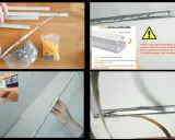 Guide pour comment installer un ruban led : profilés, bande LED, clips, vis et chevilles. Instructions pour clipser le cache.