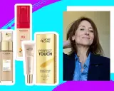 Szukasz idealnego podkładu po 50-tce? Na zdjęciu kosmetyki L'Oréal Age Perfect, Bourjois Healthy Mix i 4 More Care Perfect Touch.