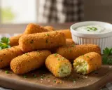 Crocchette di patate ricetta: dorate e croccanti, perfette da intingere in una salsa cremosa.