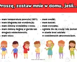 Dzieci z objawami chorób w przedszkolu: gorączką, wysypką, katarem, kaszlem. Prośba o zostawienie chorego dziecka w domu.