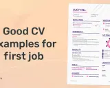 Przykładowy szablon CV z sekcjami: dane kontaktowe, wykształcenie, doświadczenie, projekty, umiejętności, nagrody.