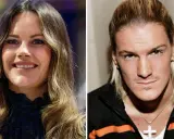 Prinsessan Sofia och hennes "big brother" i en bildkollage.