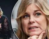 Pernilla Wahlgren, känd för sin musik och sina singel-framträdanden, syns här i en närbild.