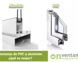 Comparativa de ventanas: aluminio vs. PVC. El aluminio, a pesar de su buena conductividad térmica, se compara con el PVC.