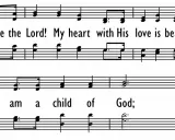 Nuty do piosenki "Kim ja jestem" z tekstem "I am a child of God".