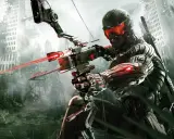 Żołnierz w zaawansowanym kombinezonie celuje z łuku z laserową strzałą w zniszczonym mieście. To zapowiedź Crysis 4.