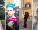 Quatre vignettes montrant des personnes réagissant au mot "slay". Une grand-mère dit "Slayyyyy", une jeune femme dit "Ouais, slay !", une autre dit que son style "slays" quand les garçons n'aiment pas, et une dernière se couvre la bouche après avoir di...