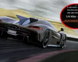 Der Koenigsegg Jesko Absolut rast über die Rennstrecke und stellt neue Geschwindigkeitsrekorde auf.