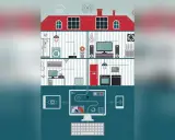 Ein Haus mit vernetzten Geräten, gesteuert über Computer und Tablets, zeigt den Schutz vor Hackern.