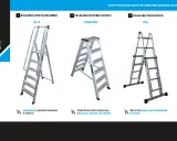 Cuatro modelos de escalera KTL: con plataforma, doble acceso, telescópica y transformable. Un diseño de escalera para cada necesidad.