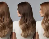 Drei Frauenprofile zeigen verschiedene Nuancen der abtönung haare: von warmem Kupferrot über schokoladig-braun bis hin zu hellem Blond.