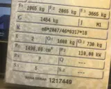 Dane techniczne pojazdu: dopuszczalna masa całkowita w dowodzie to 3665 kg (F.3). Masa własna 1454 kg (G).
