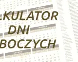 Kalkulator dni roboczych 2026. Kalendarz z zaznaczonymi świętami i dniami wolnymi.