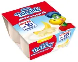 Danonki wapń pierwszy serek banan. Nowość po 10 miesiącu. Idealne dla maluchów od kiedy zaczynają przygodę z nowymi smakami.
