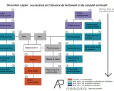 Schéma de dévolution légale : parents, enfants, frères, sœurs, cousins, neveux, etc. pour le service succession.