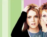 Lindsay Lohan och Jamie Lee Curtis i en komisk scen från filmer med Lindsay Lohan.