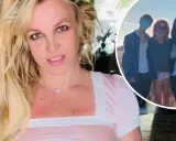Britney Spears med sina barn, Sean Preston och Jayden James, på en utflykt.