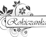 Rokiczanka hej, w dzień narodzenia tekst. Stylizowany napis z motywami roślinnymi.