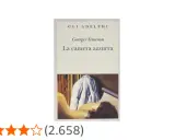Copertina del libro "La camera azzurra" di Georges Simenon. Un corpo giace coperto da un lenzuolo bianco, con uno sfondo scuro e un elemento cilindrico.
