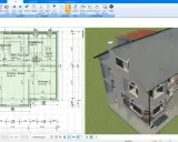 Grundriss und 3D-Ansicht eines Hauses, das man ohne Architekten bauen kann.
