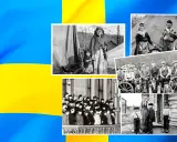 Historiska bilder av olika grupper, inklusive samer, visar Sveriges nationella minoriteter.