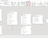 Model danych z różnymi rodzajami analiz: tabele faktów (FactInternetSales) i wymiarów (DimKlient, DimProdukt, DimKategoria, DimRegion, DimDate).