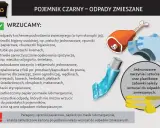 Co wrzucać do zmieszanych? Odpady kuchenne, higieniczne, zabrudzone opakowania, styropian, zatłuszczony papier i inne, które nie mają dedykowanego pojemnika.