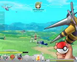 Gracz w gry pokemon przygotowuje się do bitwy z Trenerką Lucy. W ręku trzyma Poké Balla, a na ekranie widnieją cele misji.