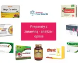 Preparaty z żurawiną na pęcherz: Mega Żurawina, Urofem, Furoxin, Żuravit i inne.