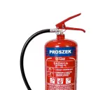Gaśnica proszkowa ABC do gaszenia pożarów ciał stałych, cieczy i gazów. Skuteczna w domu i warsztacie.