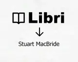 Icona libro e testo "Libri" con freccia verso il basso che indica "Stuart MacBride: libri in ordine cronologico".