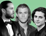 Drei Männer mit langen Haaren: Jared Leto mit Dutt, Chris Hemsworth und Timothée Chalamet.