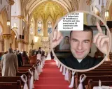 W kościele trwa ślub. W okręgu ksiądz odpowiada na pytanie: czy świadek musi mieć bierzmowanie?