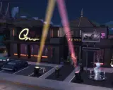 Nocny klub "Cno" z neonowym napisem i reflektorami. W środku, przy barze, siedzą ludzie, a na zewnątrz stoją samochody. To miejsce, gdzie rodzą się wickedwhims.