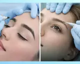Application de microblading sur les sourcils pour un regard sublimé.