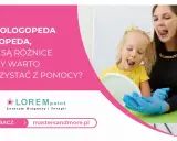 Logopeda i neurologopeda: kto to? Dziecko ćwiczy z terapeutką, która pokazuje język.