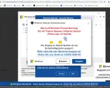 Fake Virus Meldung: Windows-Sicherheitscenter warnt vor Trojaner-Spyware. Um diese gefälschte Meldung zu entfernen, rufen Sie den Support unter 038305 8946 66 an.