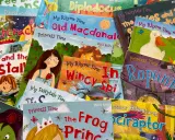 Książki dla dzieci: mądre bajki po angielsku, takie jak "Old MacDonald", "Rapunzel" i "The Frog Prince", zachęcają do nauki i zabawy.