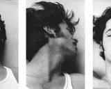 Peter Hujar: Love and Lust. A triptych of a young man's face and neck, captured in moments of vulnerability and raw emotion.