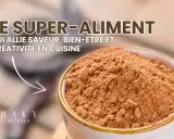 Poudre de caroube dans un bol, un super-aliment aux multiples bienfaits pour la cuisine, le bien-être et la créativité.