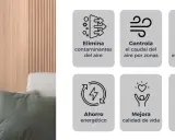 ¿VMC qué es? Beneficios: elimina contaminantes, controla caudal de aire, evita contagios, ahorro energético, mejora calidad de vida y bajo nivel sonoro.
