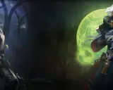 Mroczny oficer i siostra bojowa z Warhammer 40,000 Games, gotowi do walki.