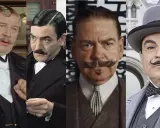 Quattro volti di Poirot, un viaggio attraverso i suoi libri in ordine cronologico.